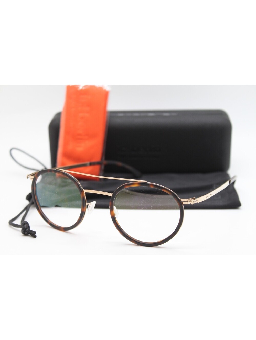 NEW IC! BERLIN BURAN ROSE GOLD TORTOISE AUTHENTIC EYEGLASSES W/CASE 48-24